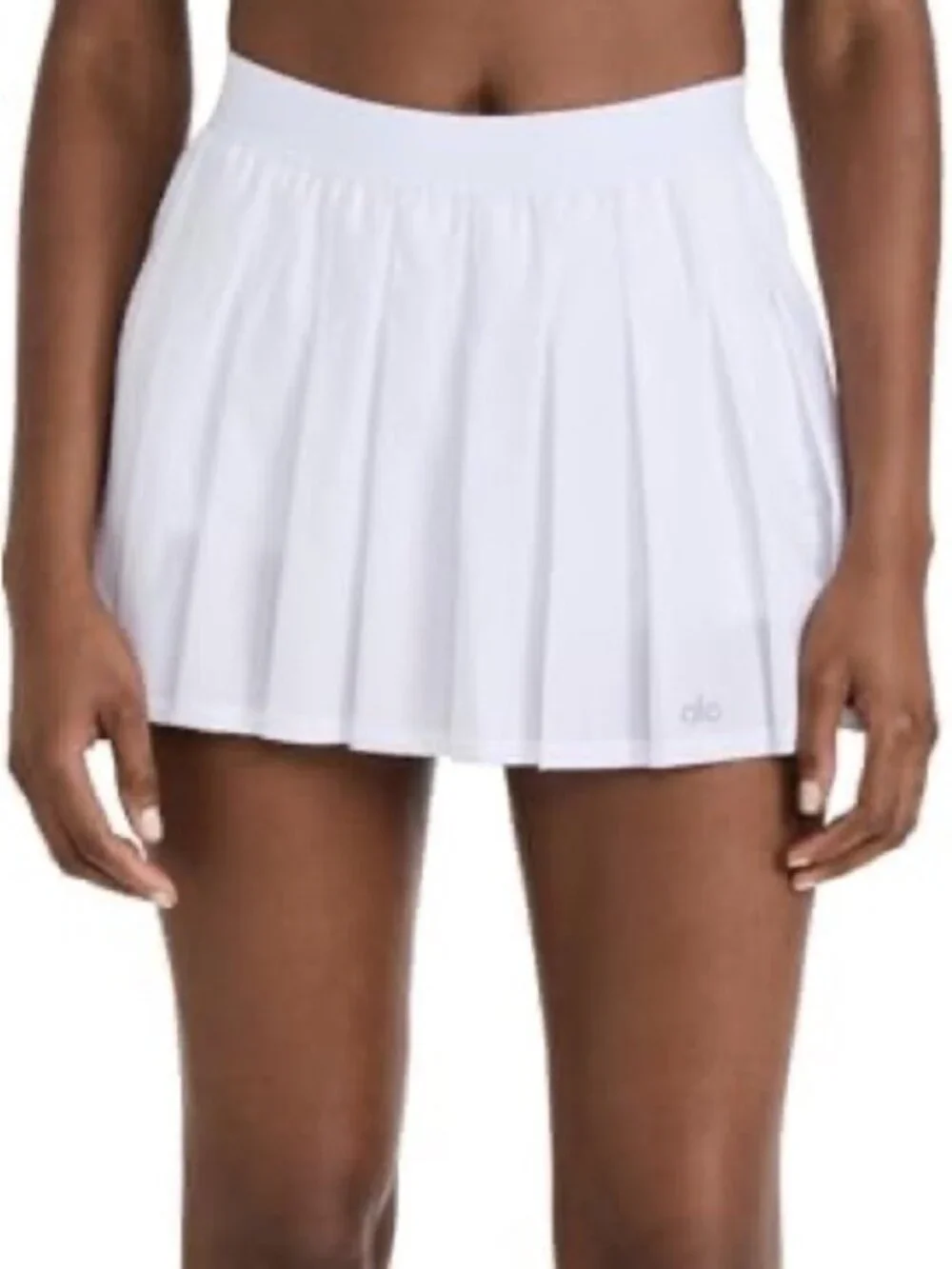 ALO Yoga White Pleated Skater Skirt Size XS